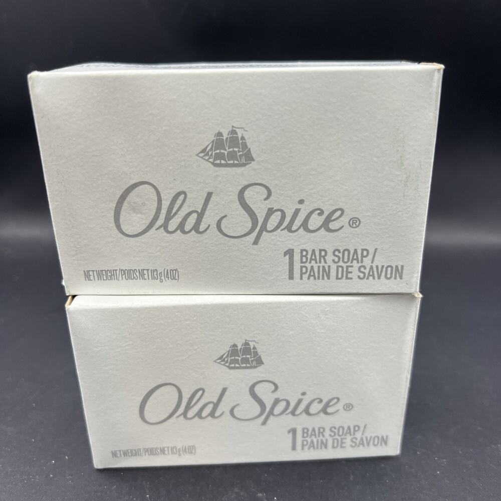 Vintage Old Spice Deodorant Bar Soap Lot of 2 SEALED NOS 4 Oz